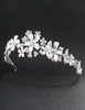 Nucleo nuziale cristallo di cristallo di rinestone della fascia corona corona tiara perle perla tiara avorio decorazioni di gioielli bianchi per capelli JCI0683214835