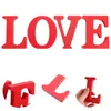 Party Decoration Valentines Day Love Sign 4st Träbokstäver Bröllopsdekorationer fristående träblockbord mittpiece hem