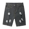 Plus size heren gescheurde denim shorts, zomer casual losse shorts, maat 28-48 voor 50-142 kg dikke kerel