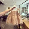 Koreanische Mädchenkleid Kinder schicke süße Prinzessin Kleid A-Line Kinderkleid Blumenweste Halfer Babyrock Rock