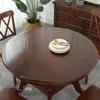 Table Cloth Transparent Round Tablecloth Soft Glass Mat PVC Waterproof And Oil-proof Board Living Room Kitchen Decoration