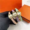 Bracelets clic h luxuros de moda de ouro jóias de goldes jóias femininas pulseira de titânio aço de alta qualidade não desbotamento