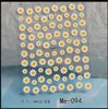 Nail Art Flower Daisy Embossed Stickers Sliders Decals White Florals Petals Flowers Back Glue Sticker Decoration 240430