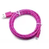 Micro USB -kabel 0,5/1M Datasynkronisering av USB -laddare för Samsung Huawei Xiaomi HTC Android Phone Nylon flätade MicroUSB -kablar