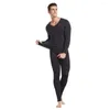 Vêtements de nuit thermiques pour hommes pour hommes pour hommes Long Johns Winter O-Neck Casual Warm-Shearts