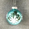 Decorazioni natalizie decorazioni albero vetro ciondolo creativo dono vibrato commercio estero 5,5 cm Piccolo fiore dipinto