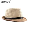 Beretti clima estivo fresco cappello di paglia da uomo vintage fedora cappelli retrò per uomo con cappello di fedora solidi