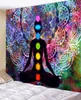 Tapestries spirituele achtergrondverdeler hangend deken geschenk zeven chakra mandala geprinte muur tapijt tapijt tapijt huisdecor yoga meditatie9791478