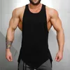 MuscleGuyGuys Gym Stringer Roupeding Tank Bodybuilding Top Men Fitness Singlet Camisa sem mangas de algodão sólido Muscle Colet 240429