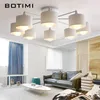 Lustres Botimi Simple Design Chandelier avec tissus en tissu pour le foyer de créateur de chambre en tissu surface montée sur le LED nordique monté