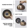 Kommen 3 pc's Boeddha Music Bowl Accessoires Zingende zuigbekers Meditatiehandgreep Sucker voor onderdelen Rubbergeluid