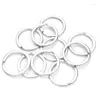 Keychains 5pcs 28.1mm Blank Circle Metal Keyring Keychain Key Holder Split Ring Making DIY Connector Accessories Jewelry Finding Wholesale
