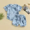 Set di abbigliamento per bambini abiti da ragazza estiva set manica corta stampa tie-dye 2pcs casual outfit