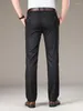 Pantalon masculin de haute qualité de luxe droite d'affaires des hommes minces lyocell concepteur de tissu d'été élégant long pantalon formel mâle