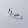 Hoop Earrings 925 Sterling Silver Geometric For Women Girl Fashion Simple Smooth Wave Design Jewelry Party Gift Drop