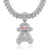 Scesante di ciondoli scimmia hip hop con diamante creativa creativa di lusso da uomo collana hip hop 925 Diamond Cuban Chain