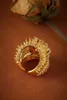 Textura retro trançada anel aberto para mulheres anéis de metal jóias de bronze LUZ FURIMENTO Europa e América 240417