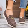 Chaussures décontractées Fashion Comfort Designer Femmes de haute qualité 2024 Suede en cuir plat Flat Walking Driving Shoe plus taille