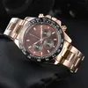 Watch Watches AAA 2024 Mens Hot, продавая мужская стальная полоса Новая цветная трудовая часы Quartz Multi -функциональные часы