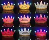 LED Crown Hat Christmas Cosplay King Princess Crown LED Happy Birthday Cap Lys Led Christmas Hat Färgglada glittrande huvudbonad 3457801