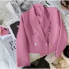 Fashion Short Women Blazers Elegant Female Suist Jacket Tops Casual Solid Long Mancheve Bureau Lady Blazer Coat Spring Automne 240417