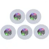 Table Tableau 5PCS Bottle Stickers Lights 4leds Battery Powered LED Glass Coasters Sticker for Wedding Festival Party Decor