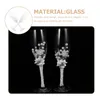 2 Pcs Rhinestone Pearl Cup Home Forniture Decor Wedding Drinkware Glass Whiskey Gift Glasses Party Bride and Groom 240430