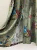Sukienki swobodne żeńska wysoka talia sznurka z długim rękawem Midi szatę damską za vintage motyl z nadrukiem dla zwierząt sukienka kołnierzyka 2024