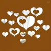 Wandaufkleber SKTN Langlebige Liebe Herz Aufkleber Mirror Wandbild 3D -Aufkleber Einfache DIY Dekorative abnehmbare Paster Home Dekoration