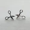 Stud -oorbellen aankomst 925 Sterling Silver Small Compact Simple Scissors Dames Fancy Sieraden Earring