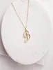 Серебряный маленький вихрь Начальный алфавитный столичный ожерелье букв.