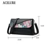 Bag Acelure Faryfly Flower Printing Small Women Axel crossbody väskor mode blixtlåsare damer shopping handväska handväska