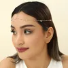 Haarklammern Lutaku glänzender Kristall Stirnkopfkette Kopfstück für Frauen Boho Schmuck Hochzeitszubehör