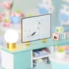 DIY Doll House Miniature 3D houten poppenhuizen set meubels kit met led stofomslag speelgoed voor kinderen cadeau 240429