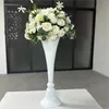 Party Decoration 10pcs)65cm/120cm) Custom 80cm -100cm Tall Black Metal Stemmed Vase For Wedding Table Centerpiece