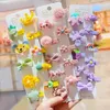 Accesorios para el cabello 10 PC/set Baby Girl Lindo Crower Bow Oro Ornament Clips Children Hermoso Sweet Sweet Barrets BatpinS Accesorios para cabello para niños