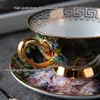 Zestawy herbaciarskie kość w stylu vintage China Tea Cup łyżka Spoon 200 ml filiżanki kawy Porcelana Zestaw herbaciany