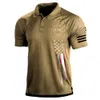 Vintage Mens Polo Shirt Golf Shirts Turndown 3D Print T -top Top American Short Sleeve Buttondown Fashion Clothing Casual Blouse 240430