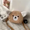 Bacos à dos en peluche Black Cat Corgi en peluche en peluche animal kawaii sac japonais épaule de style japonais petit sac de téléphone mobile cadeau pour les enfants et les filles2405