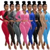 Sexy Two-Piece Pantsuit Set Winter Long Sleeve Set Clothing Crop Tops Velvet Velour Tracksuits For Women 240419