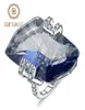 GEM039S Балет 2120CT Natura Iolite Blue Mystic Quartz Gemstone Коктейльные кольца 925 Стерлинговое серебро серебряные украшения для женщин 6705206