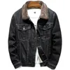 Blue Men Men Winter Jean Jean Jackets Outerwear