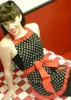 Söt förkläde retro svart polka dot ruffle sido vintage matlagning förkläden med fickor för kvinnor flickor 240429