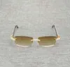 Антеун Черный белый буйвол Рог Рог без оправы солнцезащитные очки мужчины натуральные деревянные солнцезащитные очки ретро -оттенки очки для клуба Summer7170713