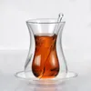 Mokken 150 ml moderne dubbele glazen mok met schotel en lepel huishouden transparante beker espresso set