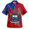 Męskie koszulki Summer Harajuku 3d Printing American Samoa Happy Independence Day Coat of Arm Men Mash