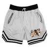 Аниме -атака на Titan Men Basketball Mesh Quick Dry Gym Shorts для летней фитнеса бегает повседневные дышащие короткие штаны 240420