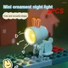 Lampy stołowe 2PCS Nocne światło mini słodkie pet ins Student prezent kreskówkowy lampa do sali dziecięcego pokój nocny sypialnia wystrój salonu