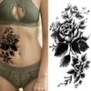 Flor de la mujer Tatuaje temporal tatuaje temporal Pegatina de rosa falso Tatoos Calabricación impermeable Arte de arte Tatoos para mujeres 240423