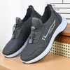 2024 Spring New Soft Sole Sole Casual Breathable Grey Shoes Sports Outdoor Sports Shoes Gai